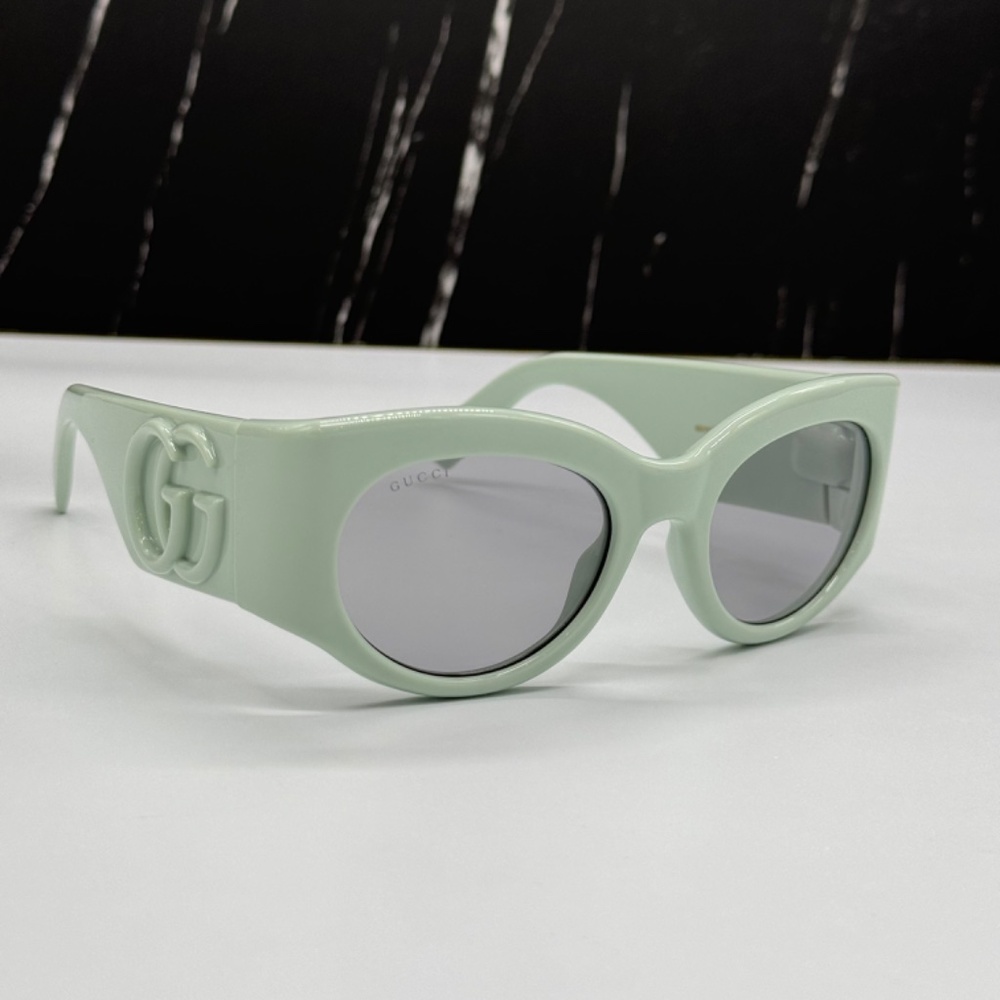 NEW GG1544S 003 GUCCI GREEN GREY WOMEN GUCCI SUNGLASSES - Picture 6 of 13